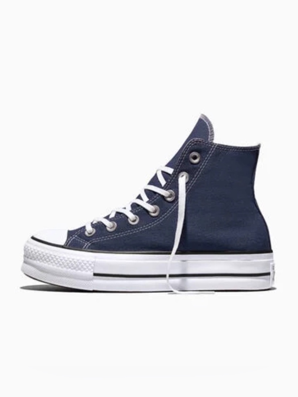 Converse Women’s 7.5/Kids 5.5 Navy and White Chuck Taylor High Top Sneakers - Picture 7 of 8